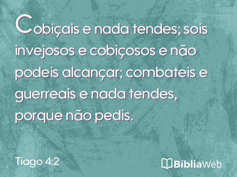 Tiago 4:2 em imagem para compartilhar