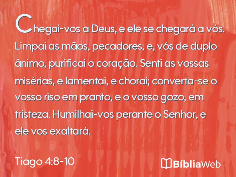 Tiago 4:8-10 em imagem para compartilhar