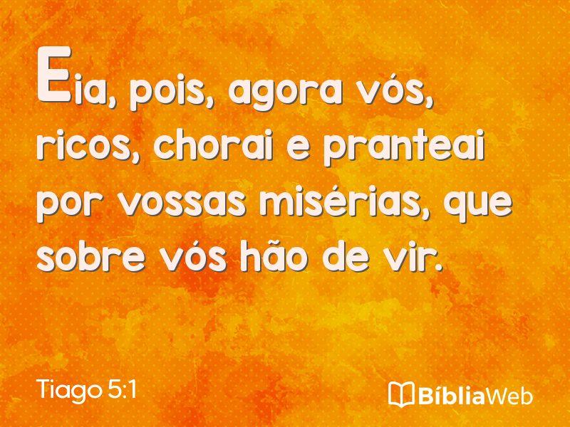 Tiago 5:1 em imagem para compartilhar