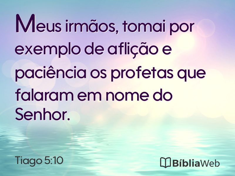 Tiago 5:10 em imagem para compartilhar