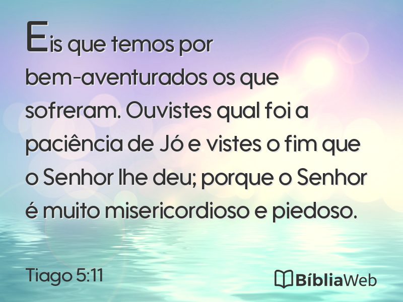Tiago 5:11 em imagem para compartilhar