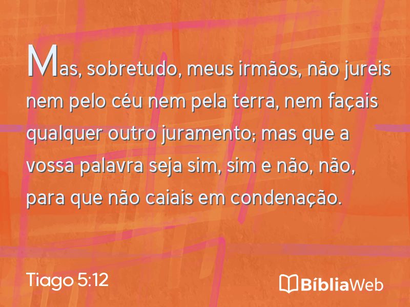 Tiago 5:12 em imagem para compartilhar