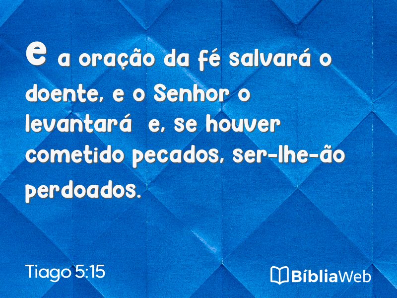 Tiago 5:15 em imagem para compartilhar