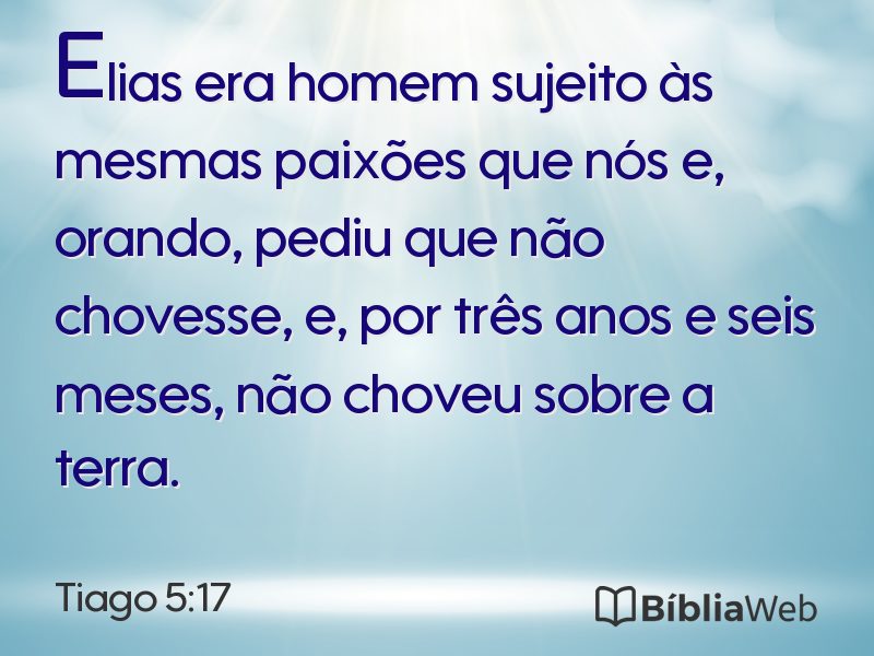 Tiago 5:17 em imagem para compartilhar
