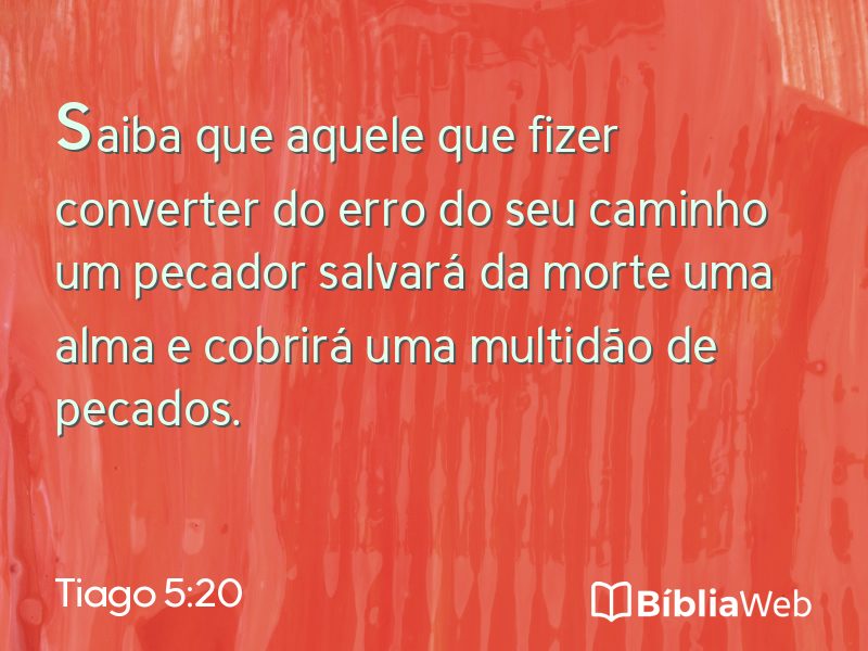 Tiago 5:20 em imagem para compartilhar