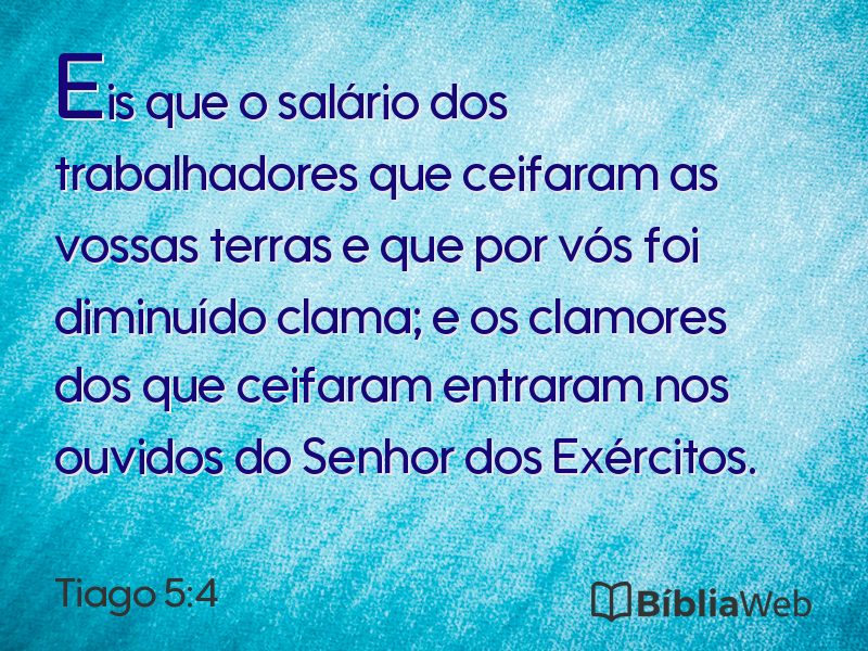 Tiago 5:4 em imagem para compartilhar