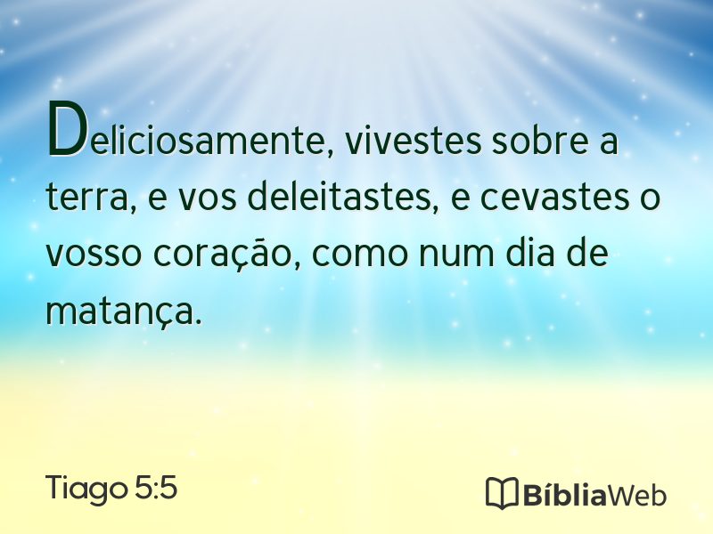 Tiago 5:5 em imagem para compartilhar
