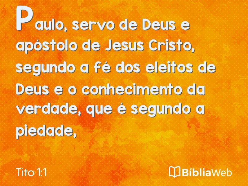 Tito 1:1 em imagem para compartilhar