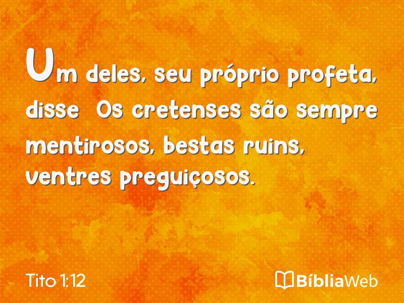 Tito 1:12 em imagem para compartilhar