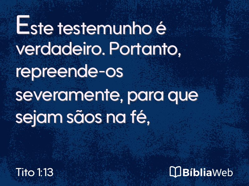 Tito 1:13 em imagem para compartilhar