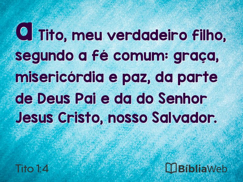 Tito 1:4 em imagem para compartilhar
