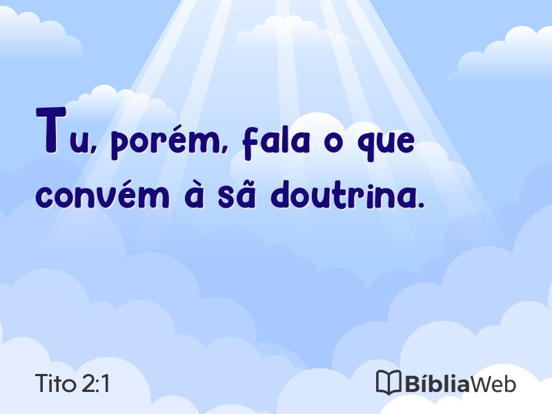 Tito 2:1 em imagem para compartilhar