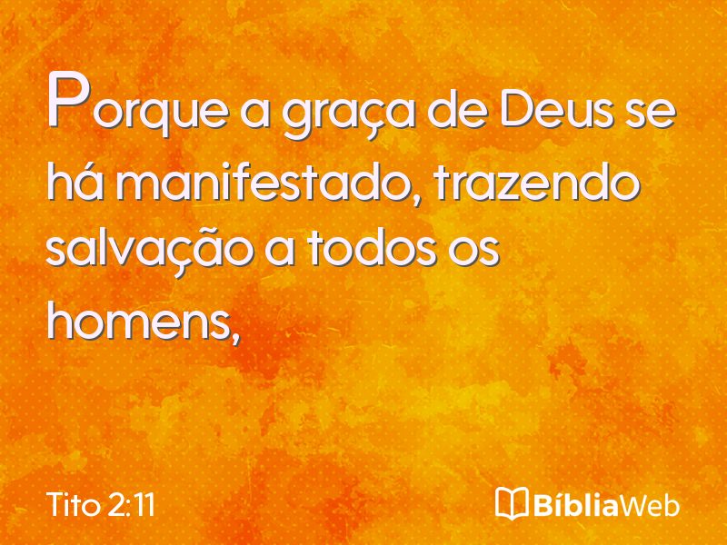 Tito 2:11 em imagem para compartilhar