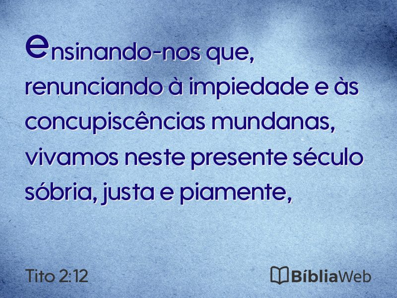 Tito 2:12 em imagem para compartilhar