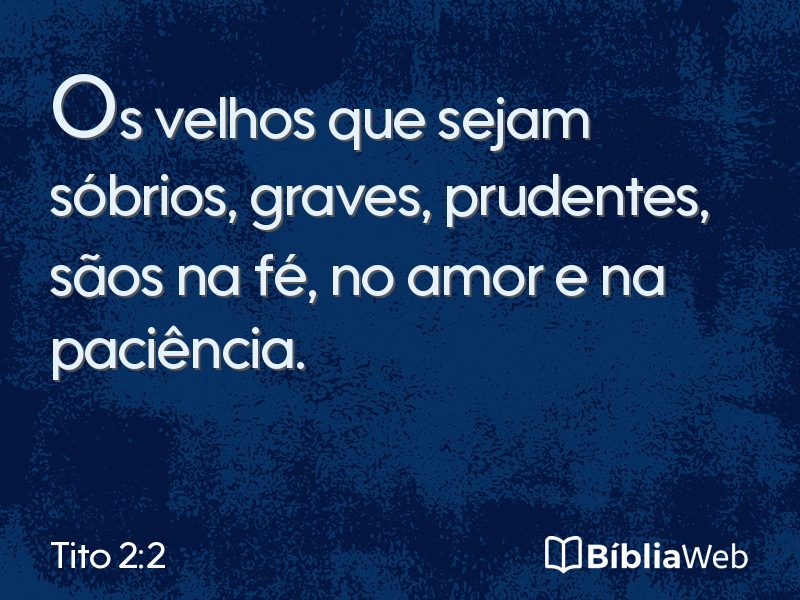Tito 2:2 em imagem para compartilhar