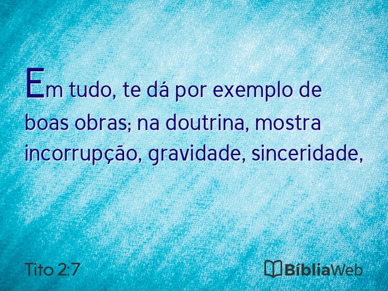 Tito 2:7 em imagem para compartilhar