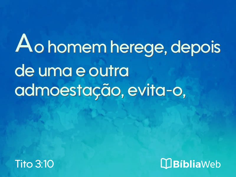 Tito 3:10 em imagem para compartilhar