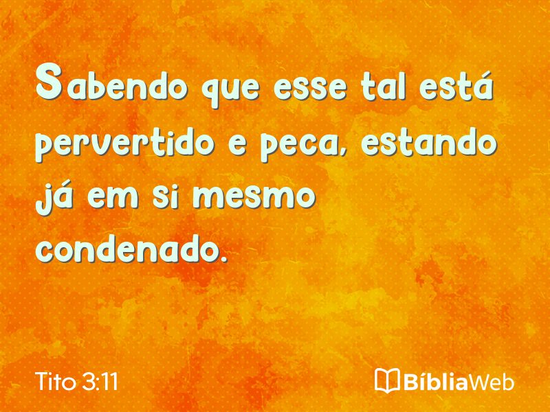 Tito 3:11 em imagem para compartilhar