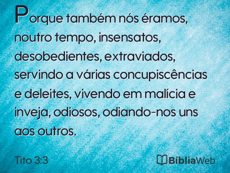 Tito 3:3 em imagem para compartilhar