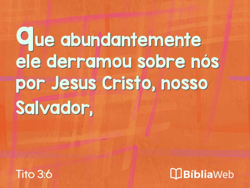 Tito 3:6 em imagem para compartilhar