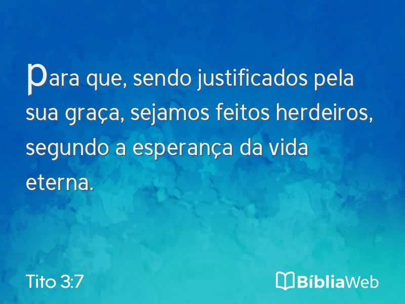 Tito 3:7 em imagem para compartilhar