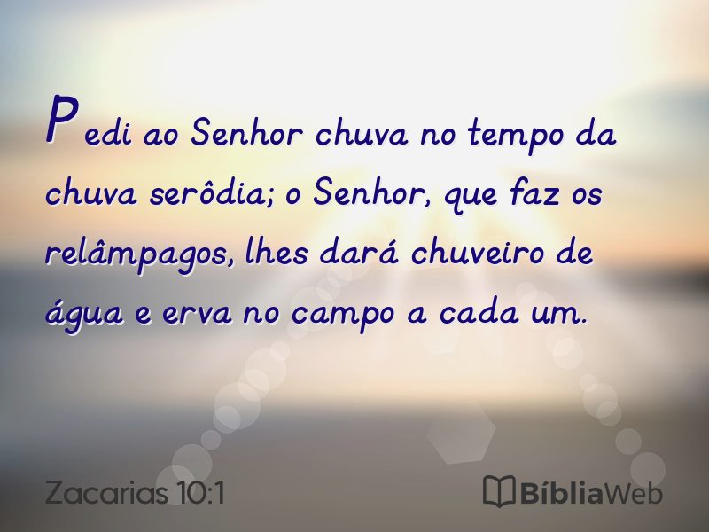 Zacarias 10:1 em imagem para compartilhar