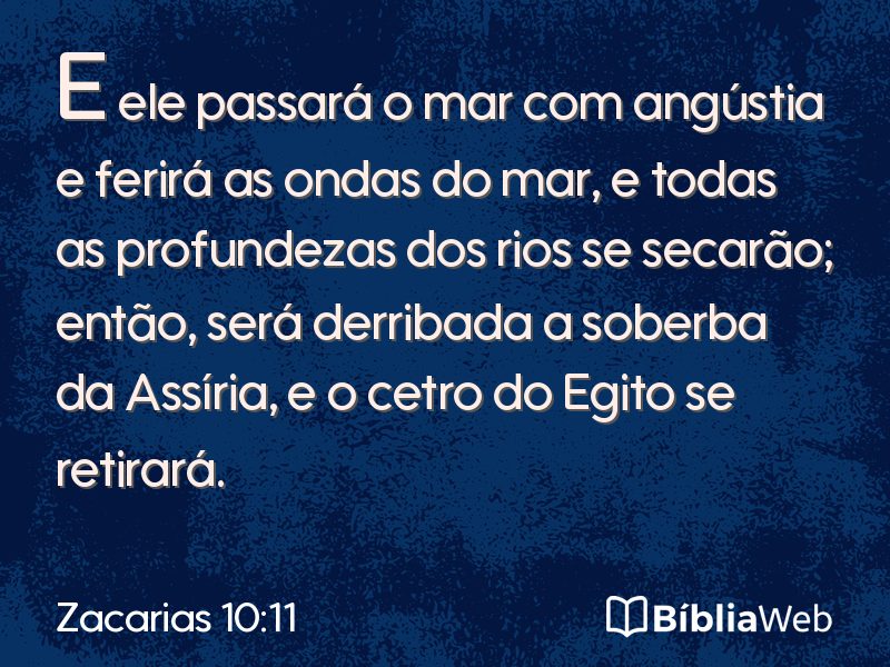 Zacarias 10:11 em imagem para compartilhar