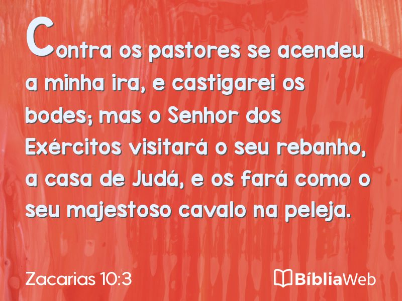 Zacarias 10:3 em imagem para compartilhar