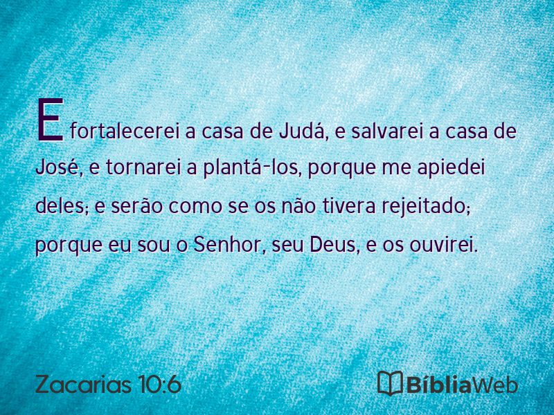 Zacarias 10:6 em imagem para compartilhar