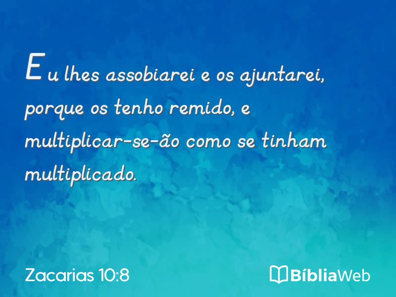 Zacarias 10:8 em imagem para compartilhar
