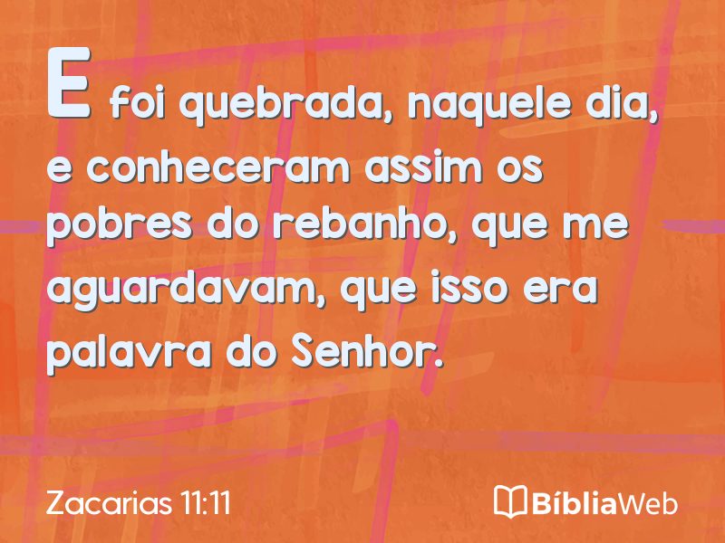 Zacarias 11:11 em imagem para compartilhar