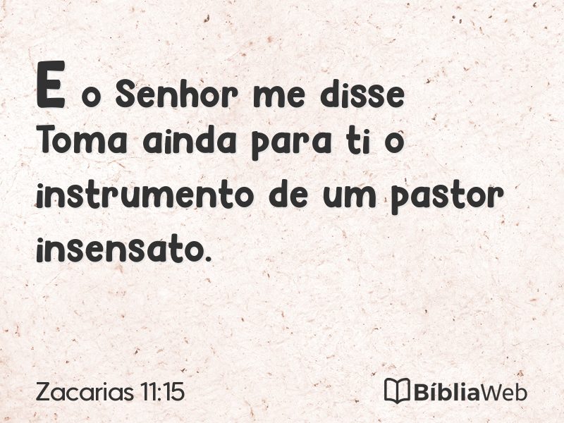 Zacarias 11:15 em imagem para compartilhar