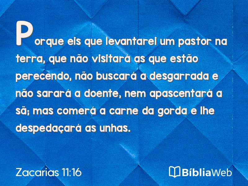 Zacarias 11:16 em imagem para compartilhar
