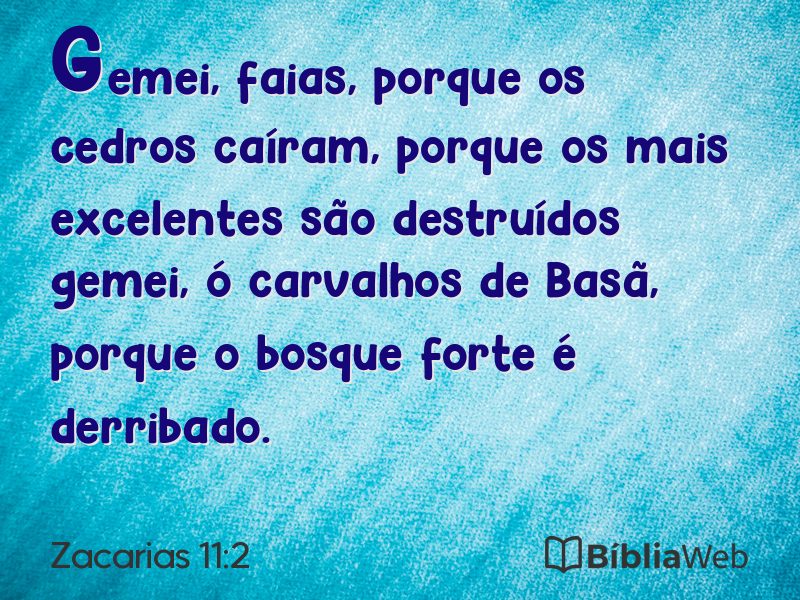 Zacarias 11:2 em imagem para compartilhar