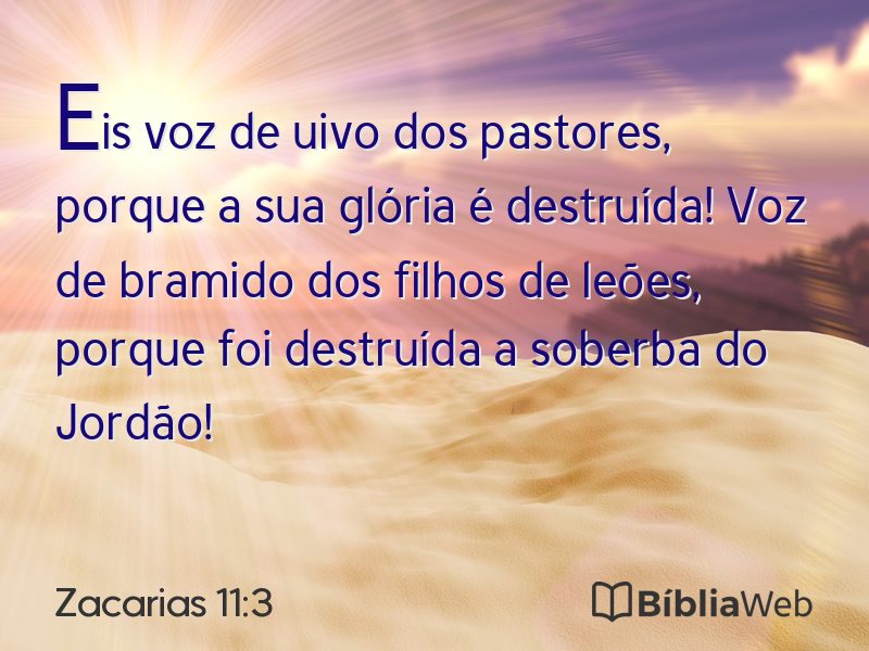 Zacarias 11:3 em imagem para compartilhar