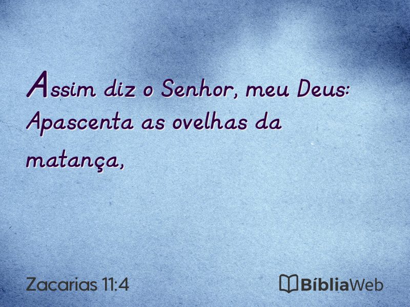 Zacarias 11:4 em imagem para compartilhar