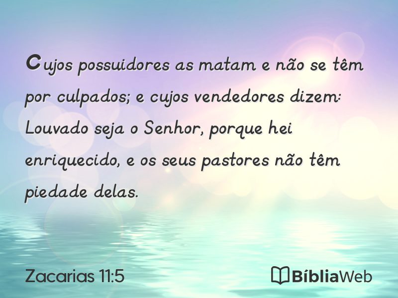 Zacarias 11:5 em imagem para compartilhar