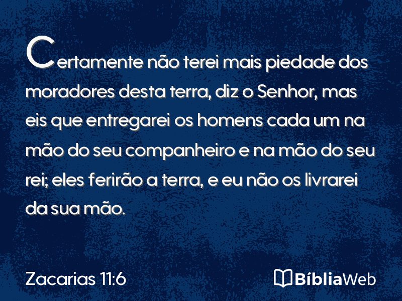 Zacarias 11:6 em imagem para compartilhar