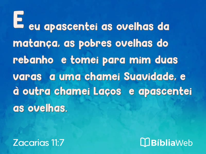 Zacarias 11:7 em imagem para compartilhar