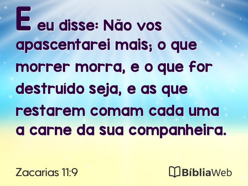 Zacarias 11:9 em imagem para compartilhar