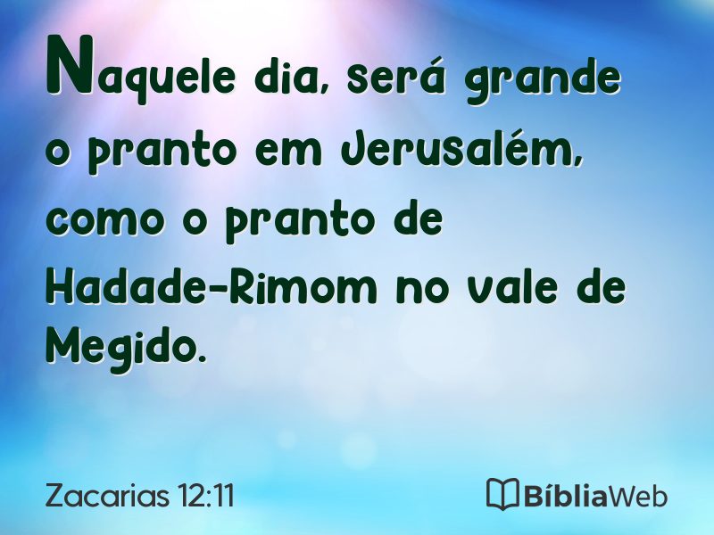 Zacarias 12:11 em imagem para compartilhar