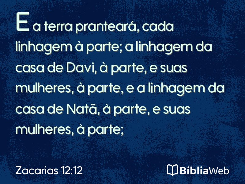 Zacarias 12:12 em imagem para compartilhar