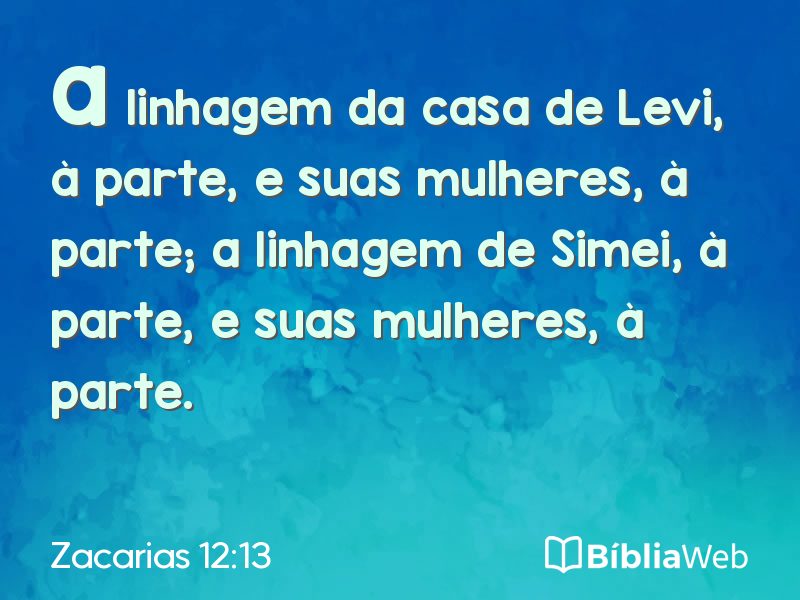 Zacarias 12:13 em imagem para compartilhar