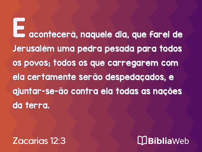 Zacarias 12:3 em imagem para compartilhar
