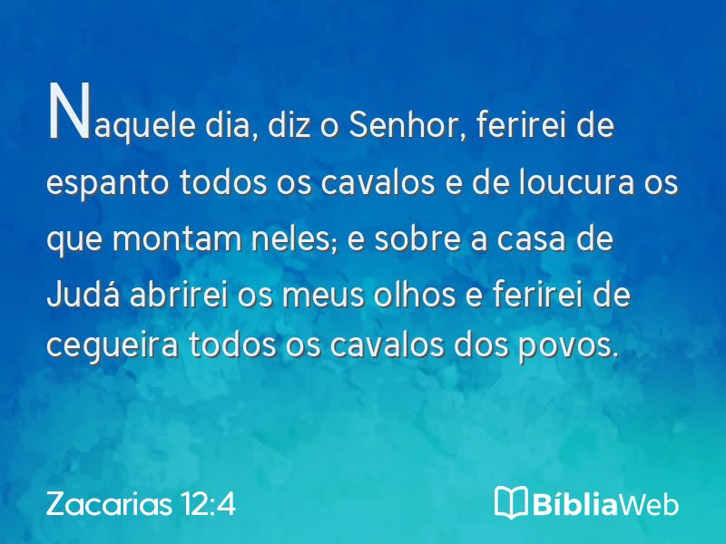 Zacarias 12:4 em imagem para compartilhar