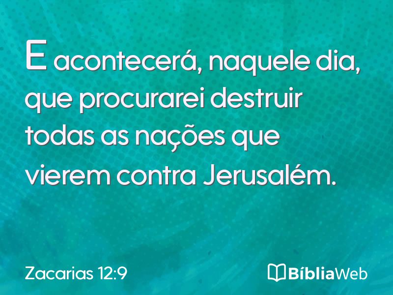 Zacarias 12:9 em imagem para compartilhar