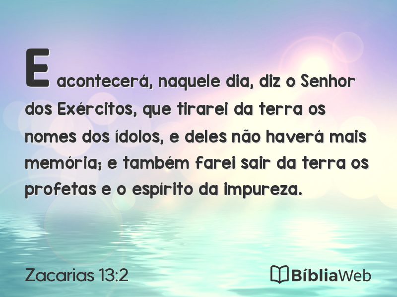 Zacarias 13:2 em imagem para compartilhar