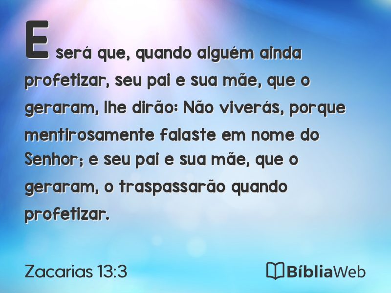 Zacarias 13:3 em imagem para compartilhar