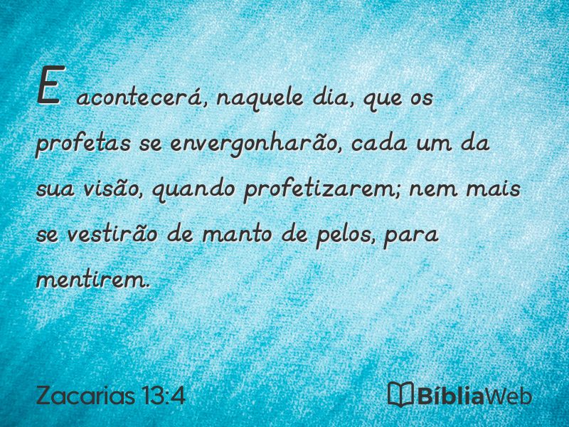 Zacarias 13:4 em imagem para compartilhar