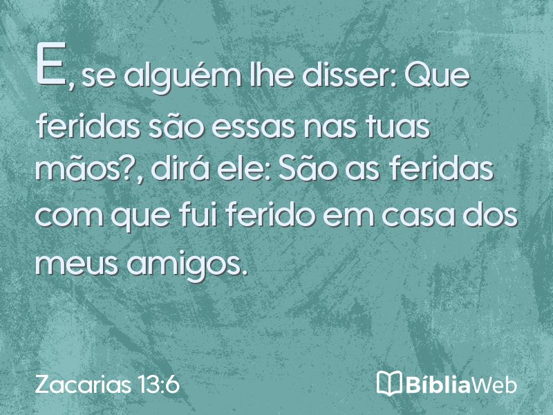 Zacarias 13:6 em imagem para compartilhar